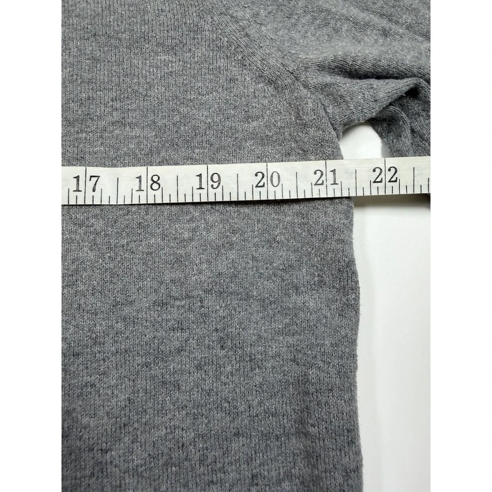 Banana Republic Cotton Cashmere 1/4 Zip Sweater Gray Mens Large Pullover